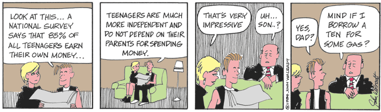 Teenagers earn their own money