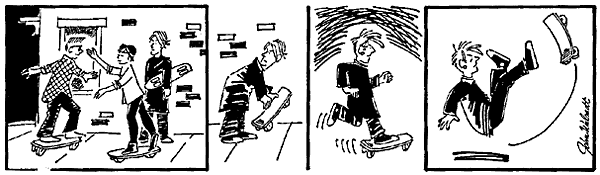  Tramp goes skateboarding!